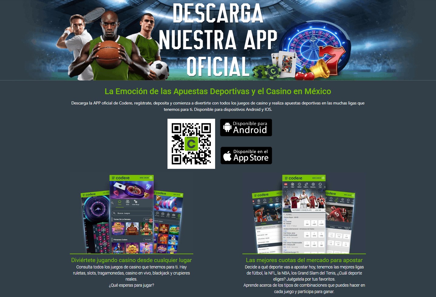 Codere app